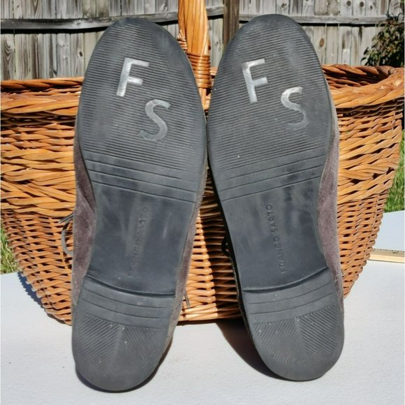 Franco Sarto Lace Up Ankle Booties 8M Gray Suede - Picture 2 of 11